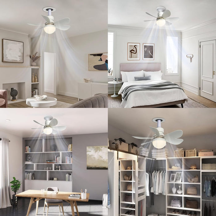 Abanico De Techo Con Luz  Ajustable 3 Velocidades Con Control Remoto