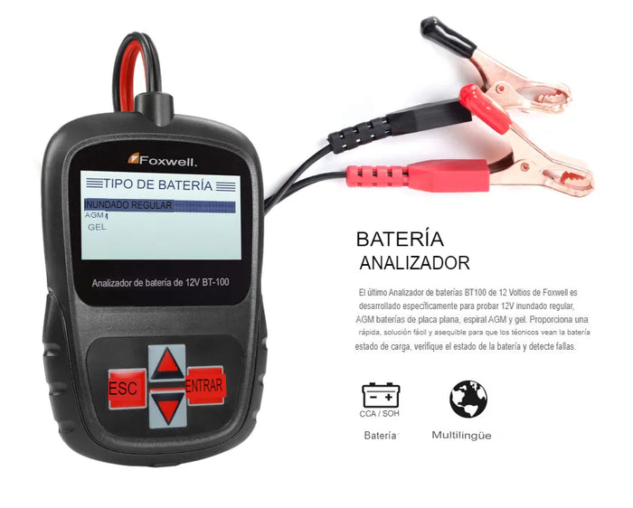 Analizador De Bateria De Vehiculo O Inversor De 6/12V
