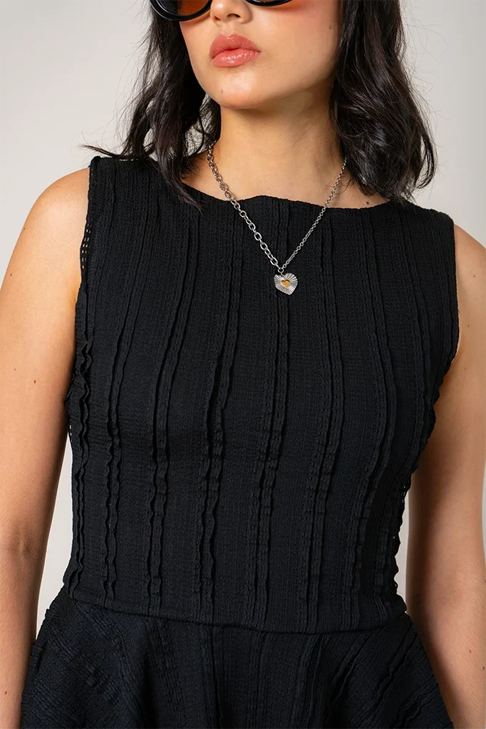 BH VESTIDO CORTO TEXTURA 8683.