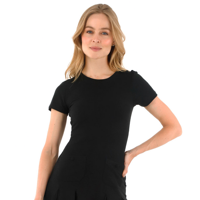 Black Amelie Short Dress
