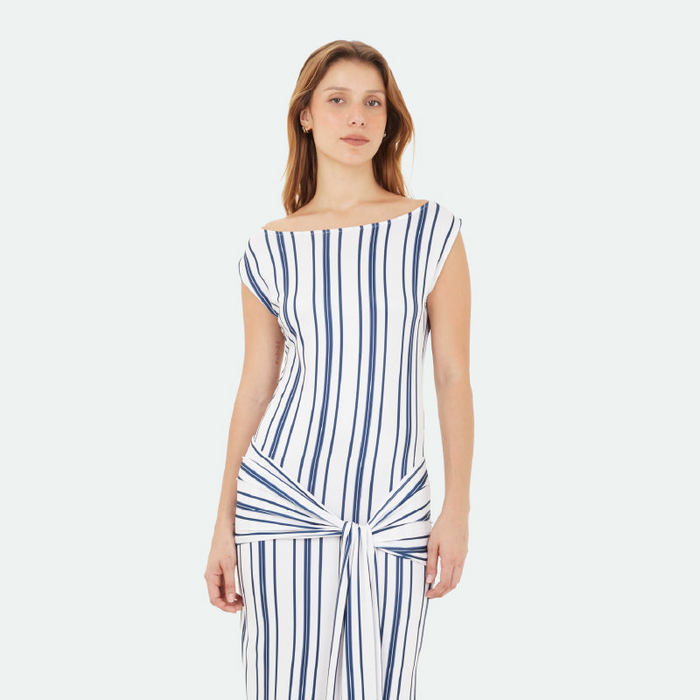 Blue Capri Long Dress