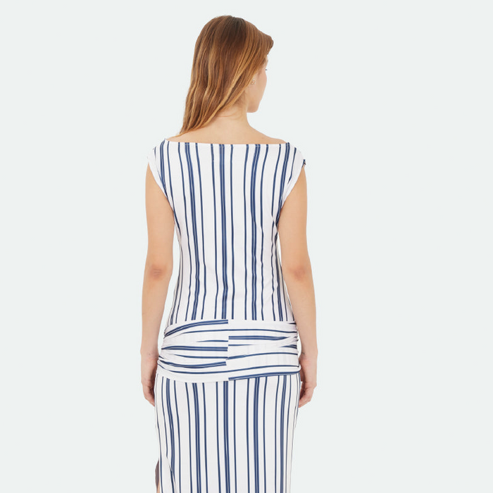 Blue Capri Long Dress