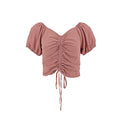 Blusa Bebe Mangas Cortas Lisa Corrugada para Damas