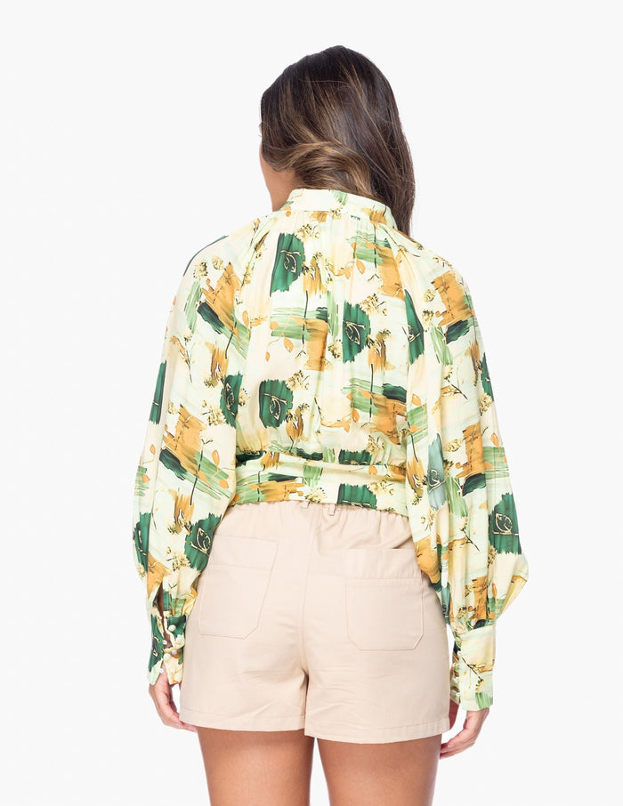 Blusa Essencia Mangas Largas Estampado para Damas
