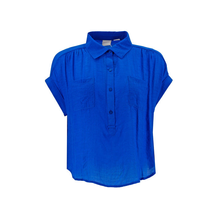 Blusa Zac & Rachel Mangas Cortas Corrugada para Damas
