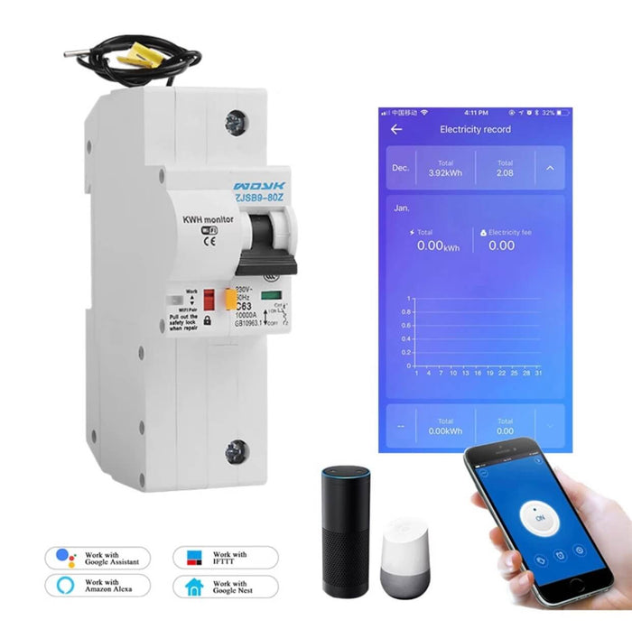 Breaker WIFI Inteligente 63A (Monitor Energía)