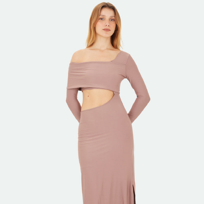 Brown Lumi Long Dress