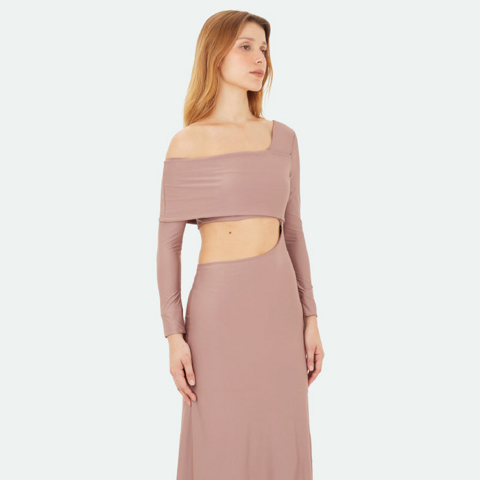 Brown Lumi Long Dress