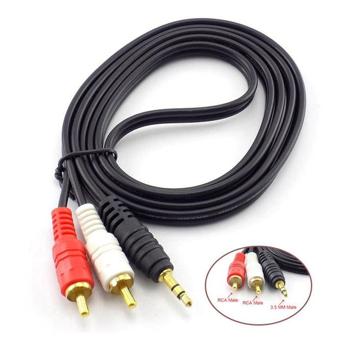 Cable Adaptador Estéreo Mini Jack 3.5 mm a 2 RCA