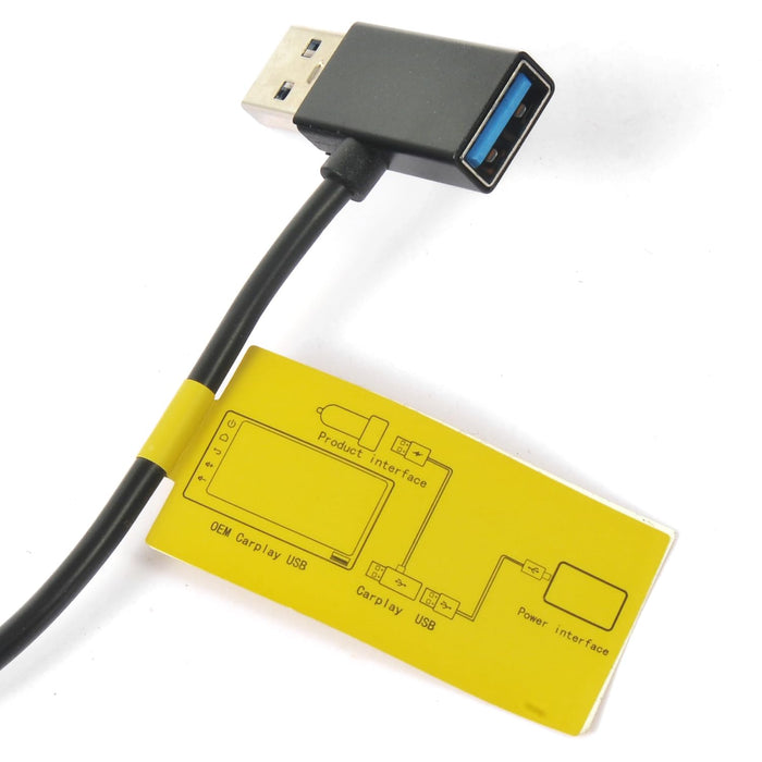 Cable USB De Doble Alimentación Para Android Auto Y CarPlay Inalámbrico