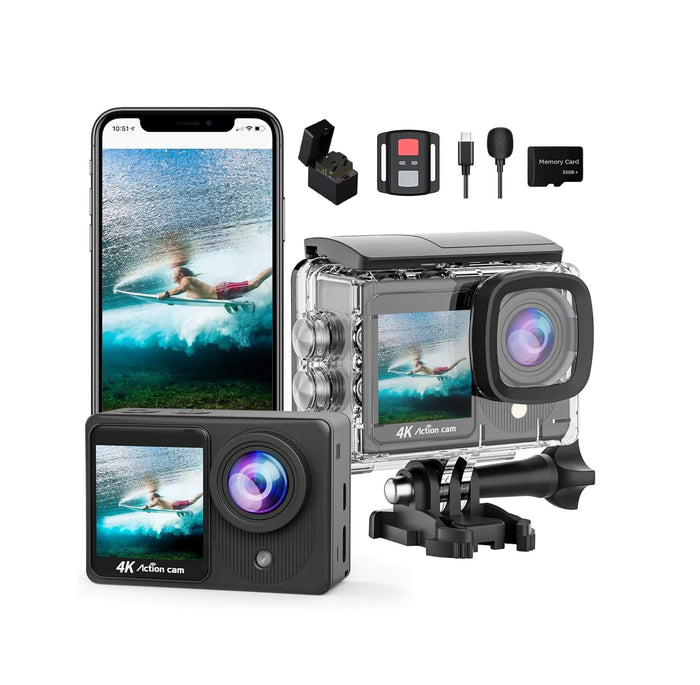 Cámara Sport 20MP HD 4k WIFI C/ Mic Externo