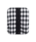 Camisa a cuadros blancos y negros manga larga slim hombre XS a 10XL