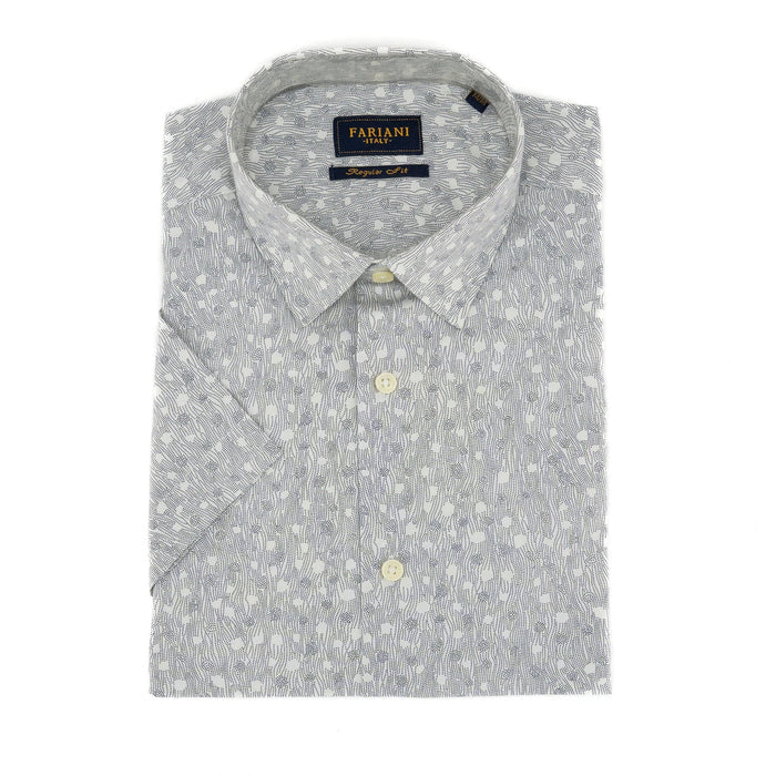Camisa Fariani Mangas Cortas Estampada P/ Caballeros by Fariani