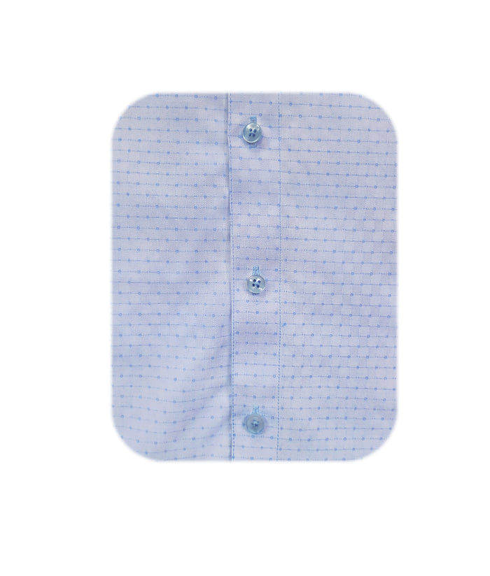 Camisa Formal Color Azul Claro Puño Para Mancornas Slim Fit Hombre XS a 10XL
