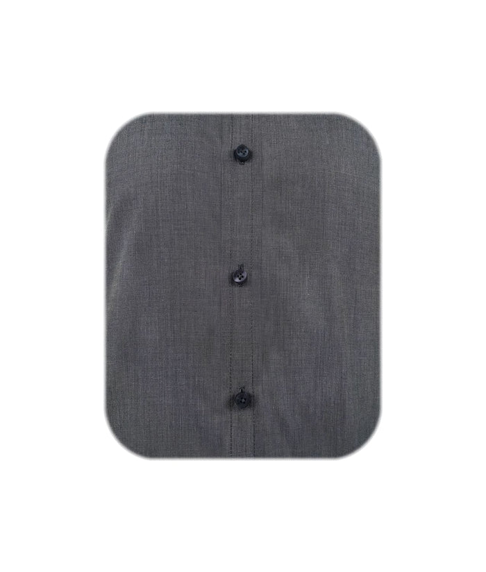 Camisa formal gris cuello y puños mancorna blancos hombre XS a 10XL
