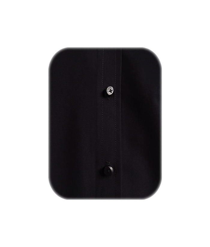 Camisa formal negra con contraste vino tinto slim fit hombre XS a 10XL