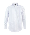 Camisa guayabera alforzas blanca con 2 bolsillos manga larga hombre XS a 10XL
