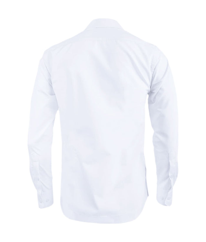 Camisa guayabera alforzas blanca con 2 bolsillos manga larga hombre XS a 10XL