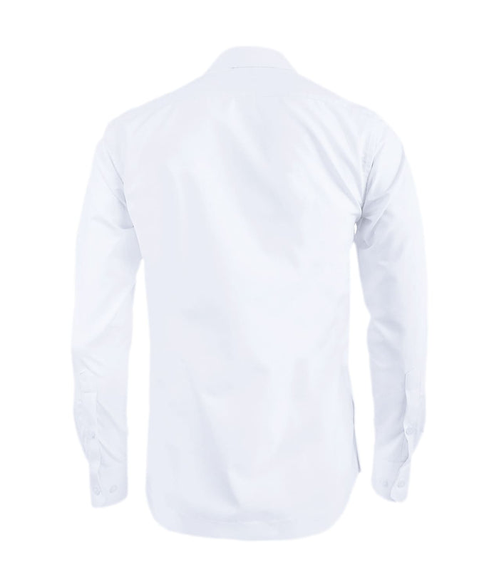 Camisa guayabera blanca bordada sin bolsillos manga larga XS a 10XL
