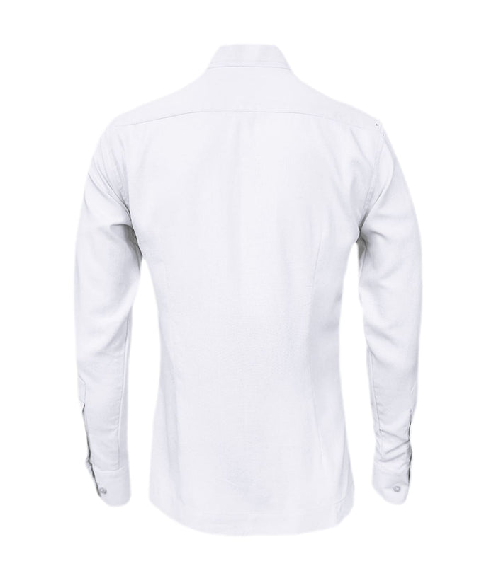 Camisa guayabera lino blanco bordada manga larga hombre XS a 10XL