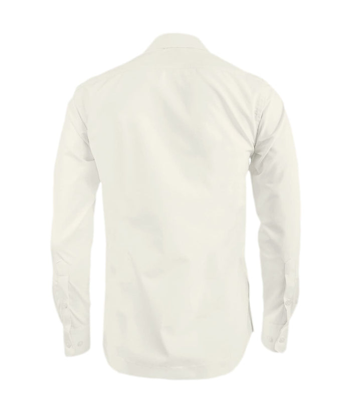Camisa guayabera marfil en algodón bordada sin bolsillos slim fit hombre XS a 10XL