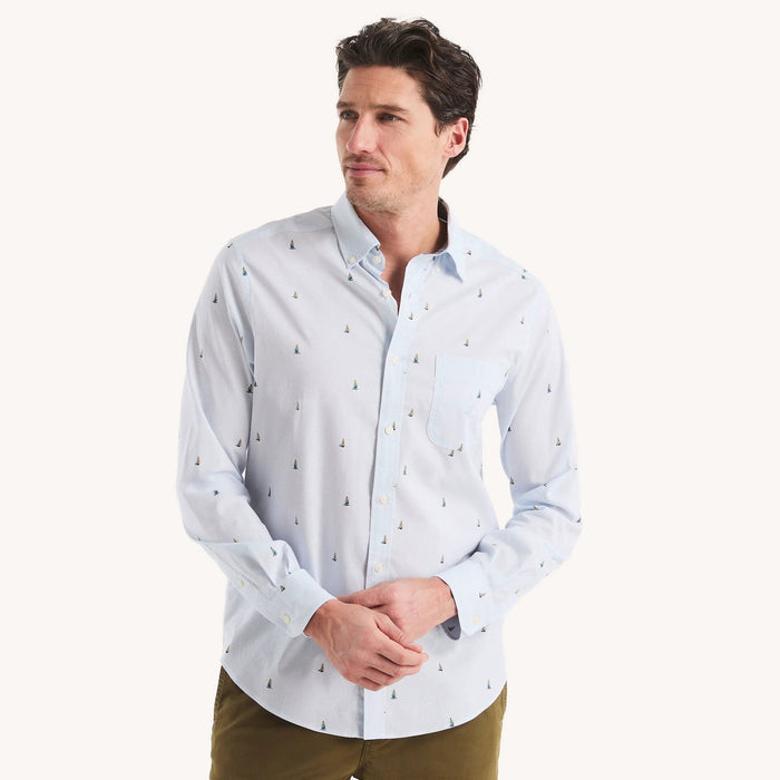 Camisa Nautica Mangas Largas Estampada Para Caballeros by Nautica