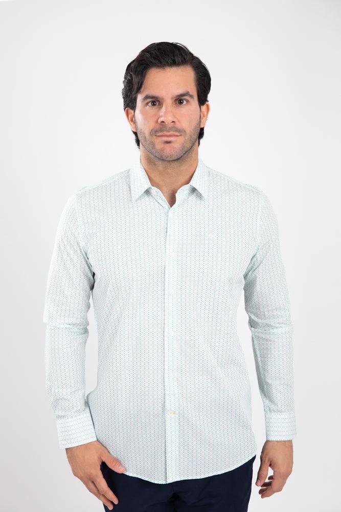 Camisa Oscar De La Renta Mangas Largas Estampada Para Caballeros by Oscar De La Renta