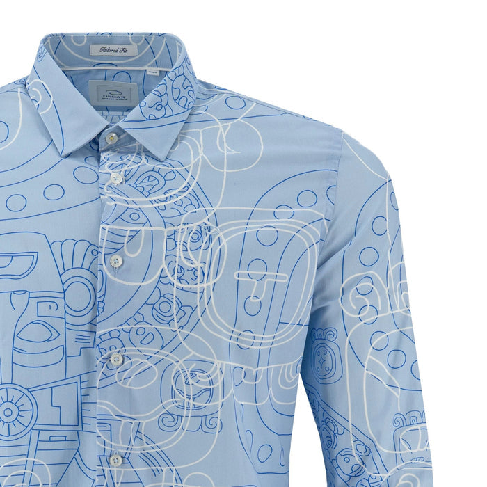 Camisa Oscar De La Renta Mangas Largas Estampada Para Caballeros by Oscar De La Renta