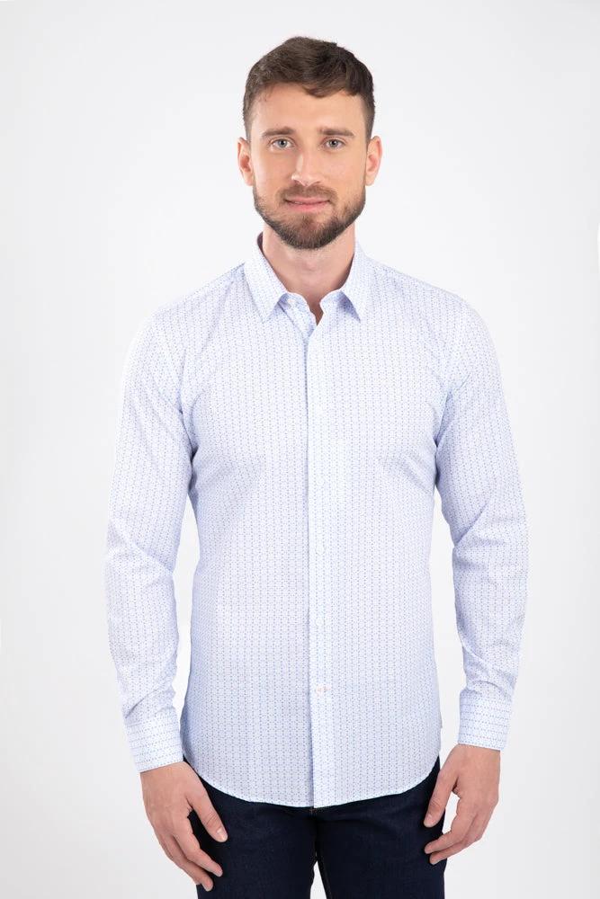 Camisa Oscar De La Renta Mangas Largas Estampada Para Caballeros by Oscar De La Renta