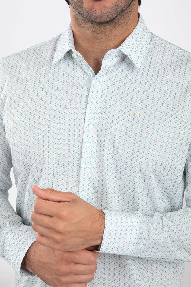 Camisa Oscar De La Renta Mangas Largas Estampada Para Caballeros by Oscar De La Renta