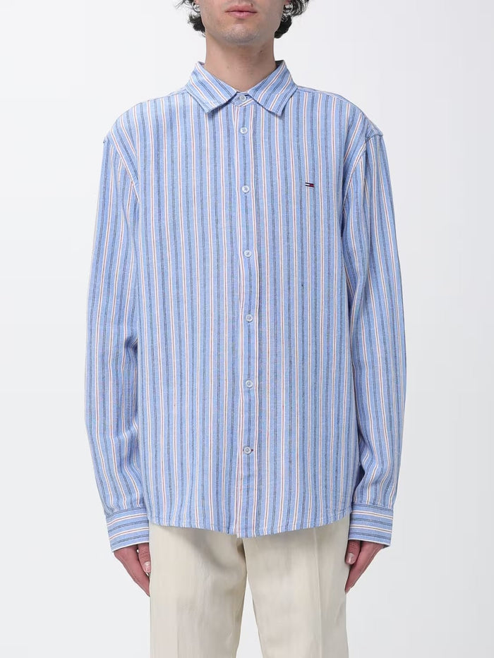 Camisa Tommy Jeans Mangas Largas Rayas para Caballeros