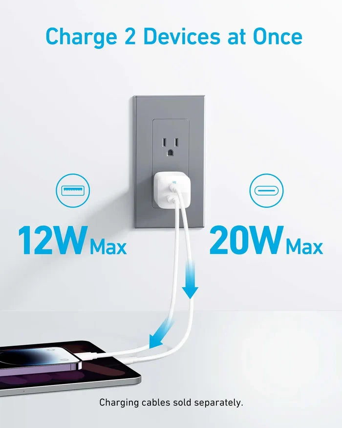 Cargador Anker 33W USB-C y USB-A