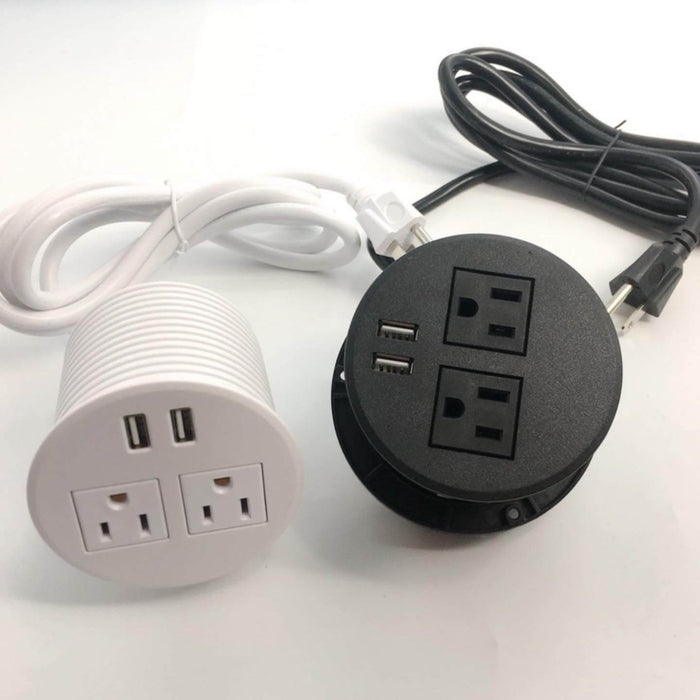 Cargador de Mesa 2 USB + 2 Enchufe
