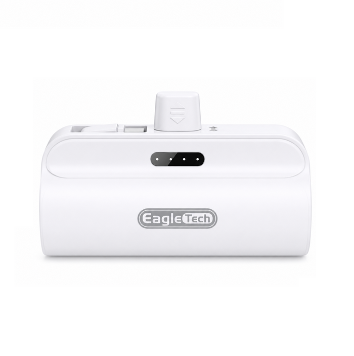Cargador Portátil Compacto EagleTech USB-C y Lightning 5,000mAh