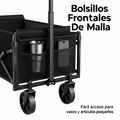Carrito Plegable Portátil 125L 350lbs - Resistente, Compacto y Fácil de Transportar