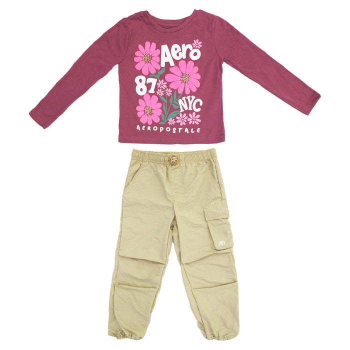 Conjunto Aeropostale Mangas Largas Floral Nina