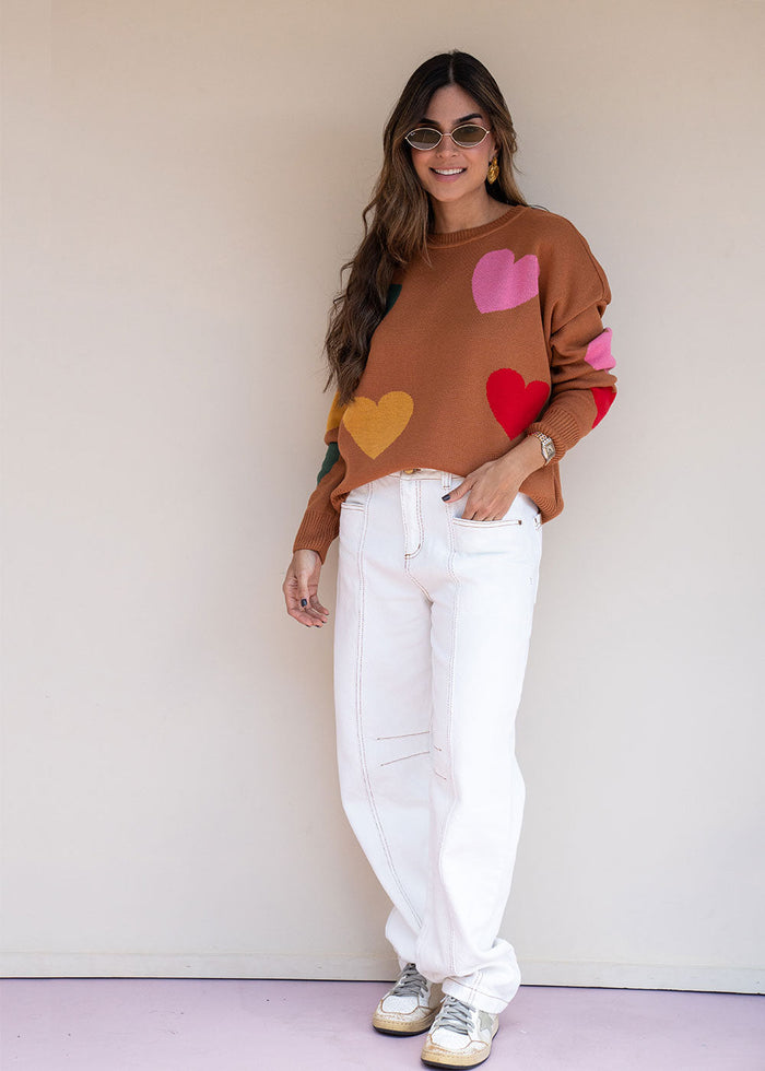 Ivory cotton drill jean with barrel leg, contrast topstitching, and patch back pockets, view 3