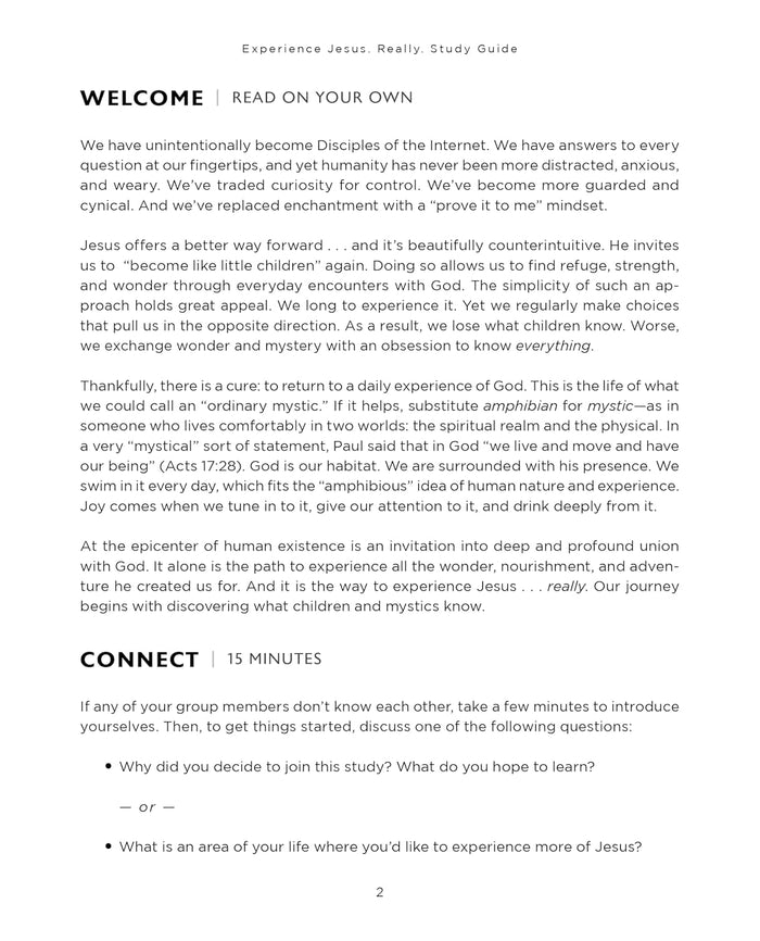 Experience Jesus. Really Bible Study Guide plus Streaming Video: Finding Refuge, Strength, and Wonder through Everyday Encounters with God