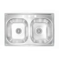 Fregadero Teka 33x22x6" 2 Cubetas 3 Hoyos Mezcladora 81211300732
