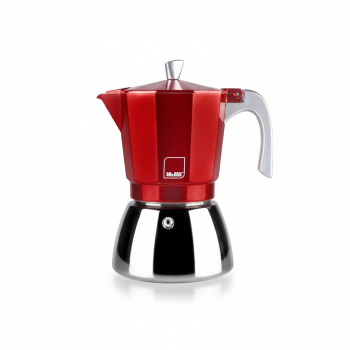Greca Ibili 627909 Elba 9 Tazas Aluminio Rojo