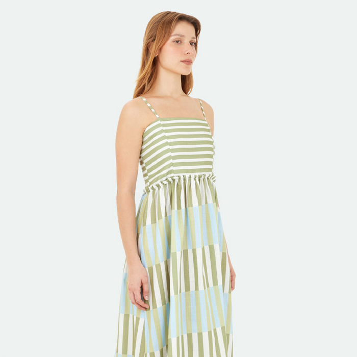 Green Halo Long Dress