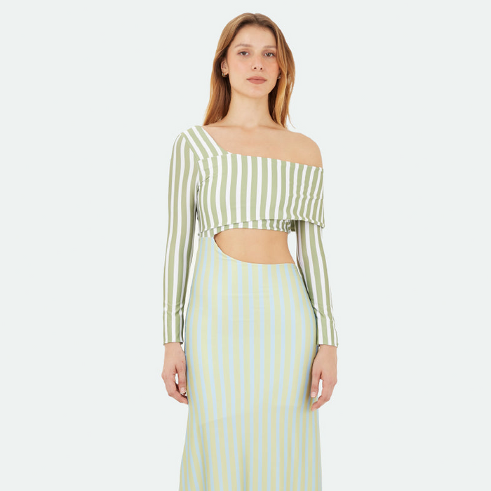Green Lumi Long Dress