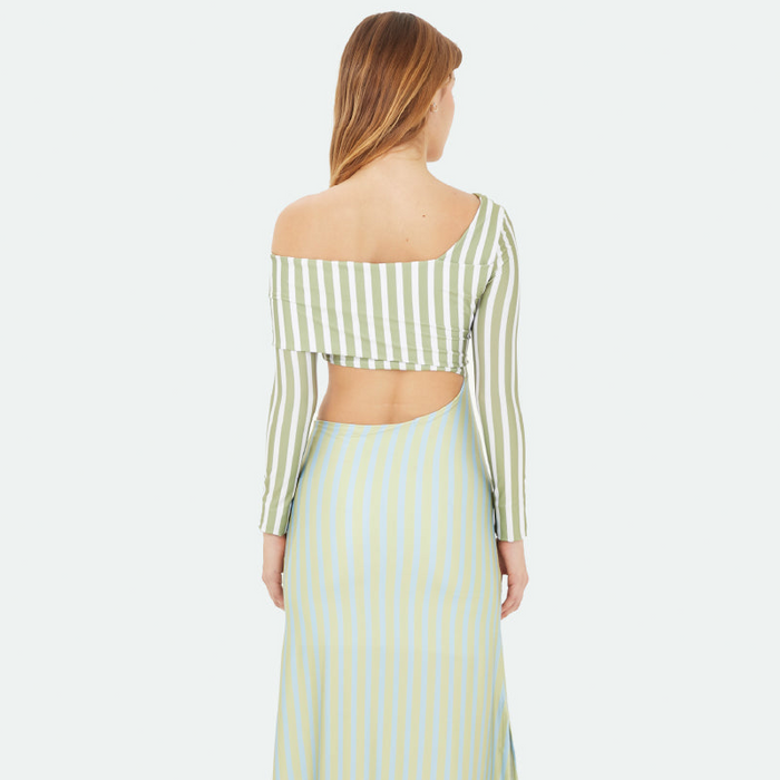 Green Lumi Long Dress