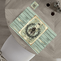 Individuales Reversibles set de 6 rectangular 41*27 cm + 6 Portavasos Caballito Mar