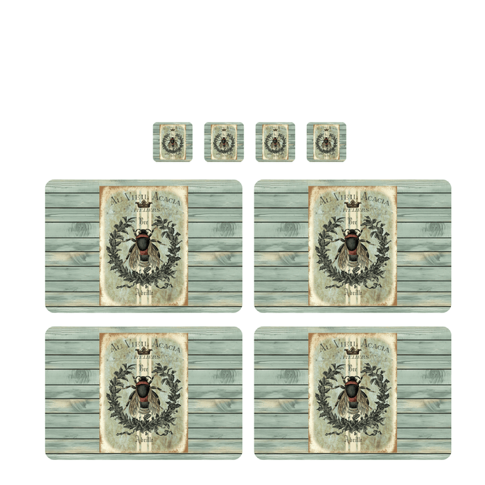Individuales Reversibles set de 6 rectangular 41*27 cm + 6 Portavasos Caballito Mar
