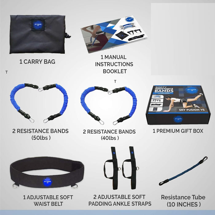 Kit De Bandas Booty Ajustable Para Entrenamiento Completo del Cuerpo