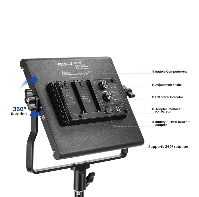 Kit De Iluminación LED NEEWER + Tripodes