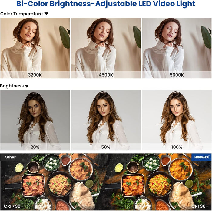 Kit De Iluminación LED NEEWER + Tripodes