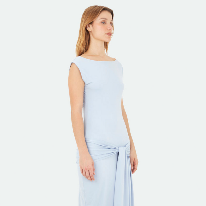 Light Blue Capri Long Dress