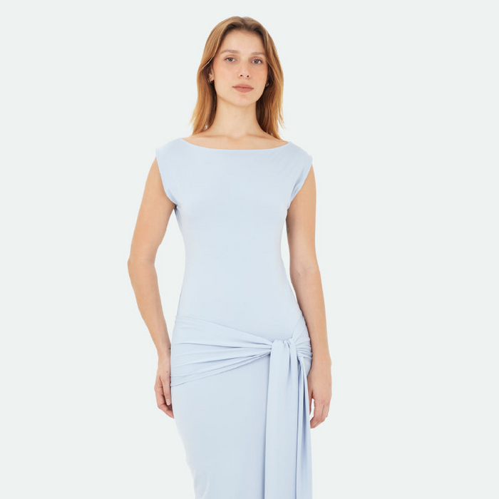 Light Blue Capri Long Dress